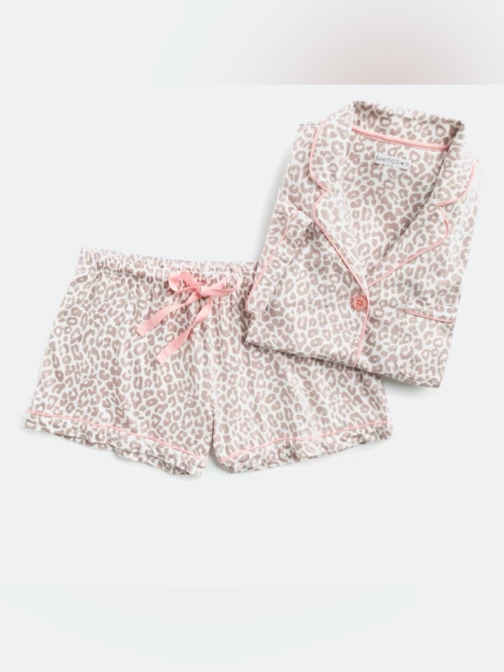 Seeing Stars Pink Leopard Print Pajama Set XL
